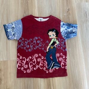 Betty Boop Red and Blue Graphic Tee